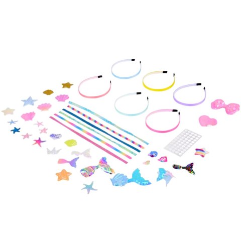 LEAN Toys Zestaw Kreatywny DIY Do Tworzenia Opasek Do Włosów Muszelki Syrenka