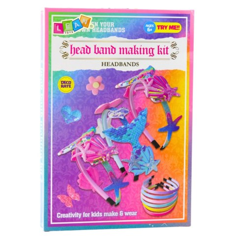 LEAN Toys Zestaw Kreatywny DIY Do Tworzenia Opasek Do Włosów Muszelki Syrenka