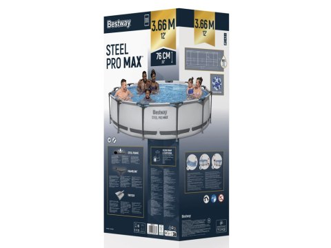 Bestway Bestway Basen STELAŻOWY 6,473L 366x76cm 7w1 pompa + filtr 56416