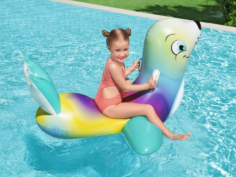 Bestway Bestway Dmuchany materac do pływania FOKA z uchwytami 157x114cm 41479