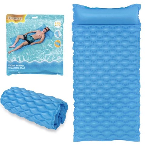 Bestway Bestway Dmuchany materac do wody ZWIJANY 213x86cm NIEBIESKI 44020