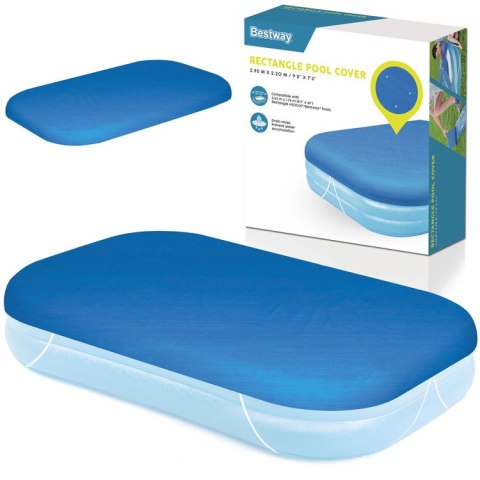 Bestway Bestway Pokrywa na basen dmuchany 262x175cm - mocowanie linkami 58319