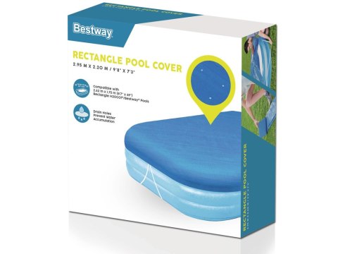 Bestway Bestway Pokrywa na basen dmuchany 262x175cm - mocowanie linkami 58319