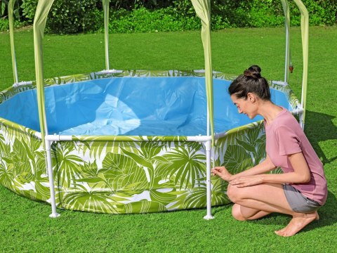 Bestway Bestway basen stelażowy z daszkiem 244x51 cm 56432