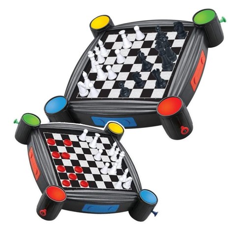 LEAN Toys Gry Zestaw 7w1 Warcaby Chinczyk Węże i Drabiny