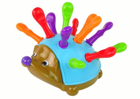 LEAN Toys Jeżyk Układanka Niebieski Kolorowe Kolce