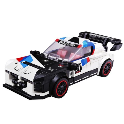 LEAN Toys Klocki Konstrukcyjne Samochód Sportowy Robot 2W1 Biały 320 el.