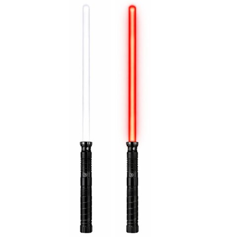 LEAN Toys Miecz Laserowy Świetlny LED Z Dźwiękami Metalowa Rękojeść 75 cm