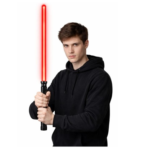 LEAN Toys Miecz Laserowy Świetlny LED Z Dźwiękami Metalowa Rękojeść 75 cm