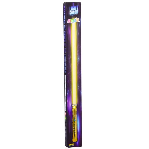 LEAN Toys Miecz Laserowy Świetlny LED Z Dźwiękami Metalowa Rękojeść 75 cm