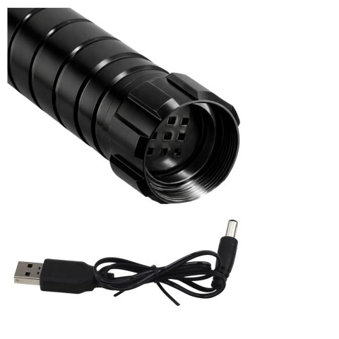 LEAN Toys Miecz Laserowy Świetlny LED Z Dźwiękami Metalowa Rękojeść 75 cm