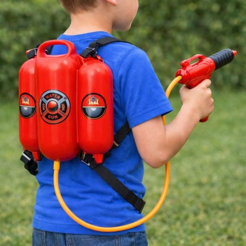 LEAN Toys Strażacki Zestaw Gaśniczy Plecak Zbiornik z Pistoletem Regulowany