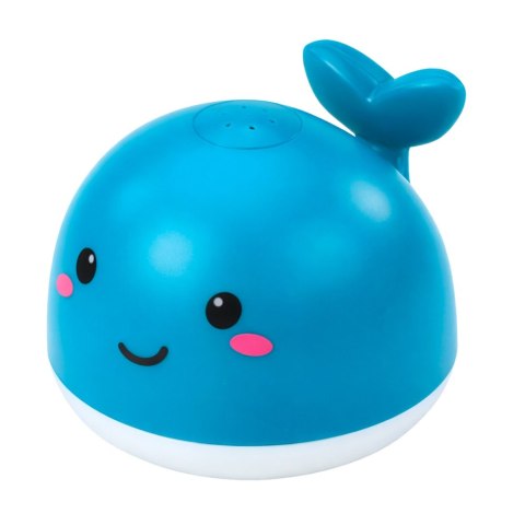 LEAN Toys Zabawka Do Kąpieli Pryskający Wieloryb Fontanna Świecący Niebieski