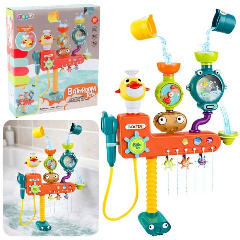 LEAN Toys Zabawka Przelewowa Do Kąpieli Kołowrotek Kubeczki Prysznic