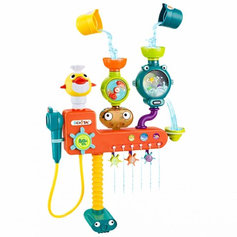 LEAN Toys Zabawka Przelewowa Do Kąpieli Kołowrotek Kubeczki Prysznic