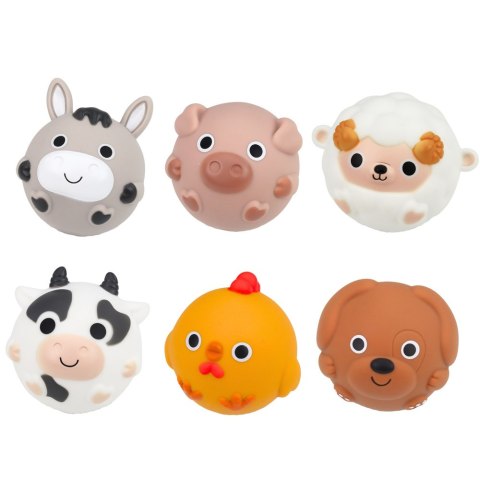 LEAN Toys Zabawki Do Kąpieli Zwierzęta Domowe Farma Zjeżdżalnia Kosz Sitko 10 el.