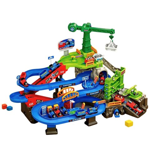 LEAN Toys Zestaw Interaktywny Tor Kolejowy Górniczy Tor Pociągi Towarowe Kopalnia