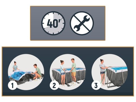 Bestway Bestway Basen STELAŻOWY 404x201x100cm 10w1 56442