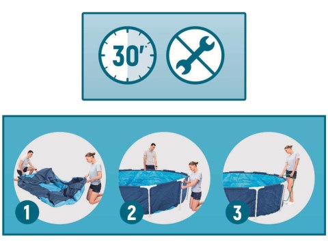 Bestway Bestway Basen stelażowy 305cm x 76cm 8w1 56679