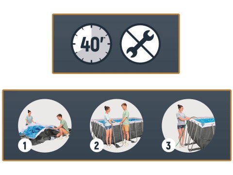 Bestway Bestway Basen stelażowy 412x201x122cm 10w1 56457