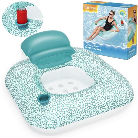 Bestway Bestway Dmuchane koło do plywania FOTEL + uchwyt na kubek 102x94cm 43097