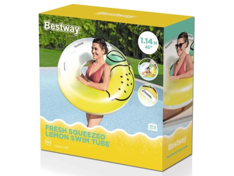 Bestway Bestway Dmuchane koło do pływania z uchwytami CYTRYNKA 114 CM 36448