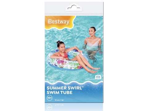 Bestway Bestway Dmuchane koło do pływania z uchwytami NIEBIESKIE 91cm 36084