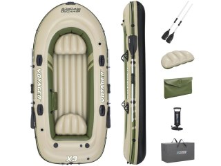 Bestway Bestway Dmuchany 3osob Ponton + wiosła 294 x 137cm Voyager X3 Raft 65164