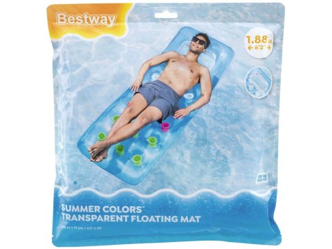 Bestway Bestway Dmuchany materac do pływania z okienkiem 1-osobowy 188x71cm 43040