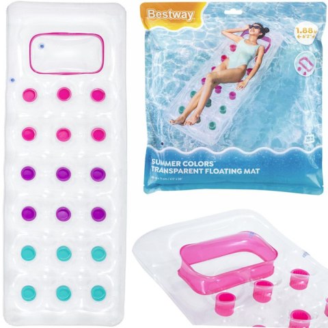 Bestway Bestway Dmuchany materac do pływania z okienkiem 1-osobowy 188x71cm 43040