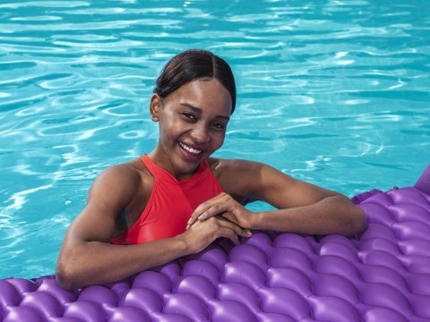 Bestway Bestway Dmuchany materac do wody ZWIJANY 213x86cm FIOLETOWY 44020