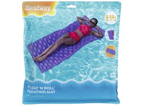 Bestway Bestway Dmuchany materac do wody ZWIJANY 213x86cm FIOLETOWY 44020
