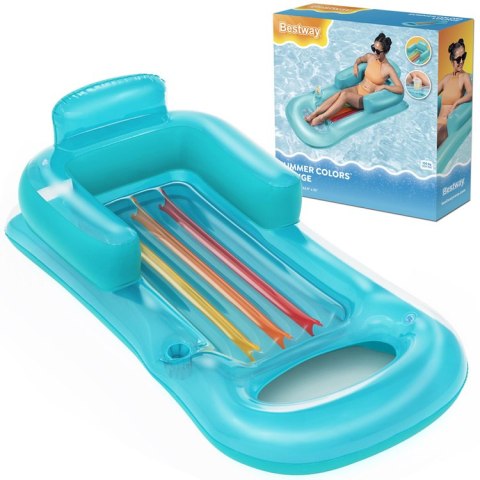 Bestway Bestway Dmuchany materac z oparciem Wbudowany uchwyt na kubek 161cm 43028