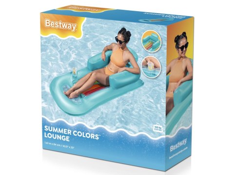 Bestway Bestway Dmuchany materac z oparciem Wbudowany uchwyt na kubek 161cm 43028