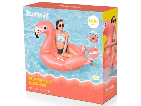 Bestway Bestway Dmuchany materac z uchwytami FLAMING do wody 168x120cm 41526