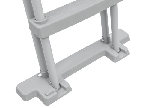 Bestway Bestway Drabinka do basenu 132cm - bezpieczna antypoślizgowa metalowa 58332