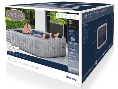 Bestway Bestway Lay-Z-Spa San Francisco Pro 7 Wi-Fi aplikacja LED 5-7osob 6001Q