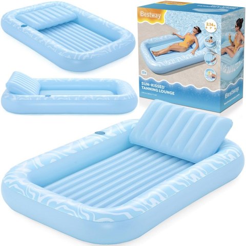 Bestway Bestway Materac plażowy 214x155cm + poduszka i uchwyt na kubek 43838
