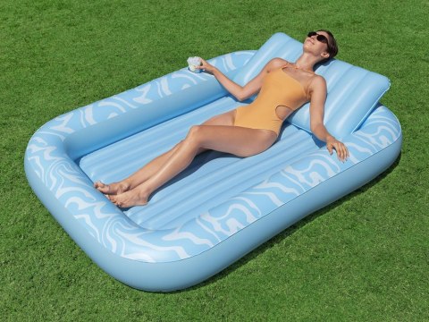 Bestway Bestway Materac plażowy 214x155cm + poduszka i uchwyt na kubek 43838