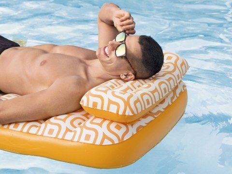 Bestway Bestway Materac plażowy Komfort Plus Deluxe 183x84cm oparcie + uchwyt 43836