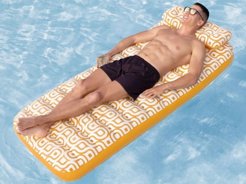 Bestway Bestway Materac plażowy Komfort Plus Deluxe 183x84cm oparcie + uchwyt 43836