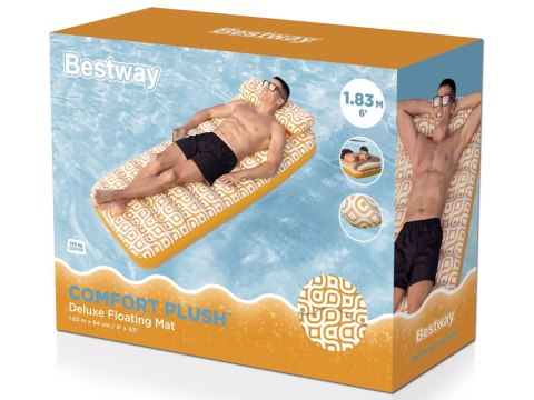Bestway Bestway Materac plażowy Komfort Plus Deluxe 183x84cm oparcie + uchwyt 43836