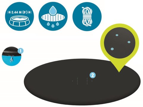 Bestway Bestway Pokrywa na basen rozporowy 244 cm 58032