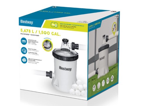 Bestway Bestway Pompa filtrująca do basenu 5678 l/h na kulki filtracyjne 58870