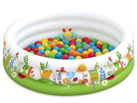 Bestway Bestway Suchy basen z kulkami KWIATOWY 102x25cm + 50 piłek i zabawki 52466