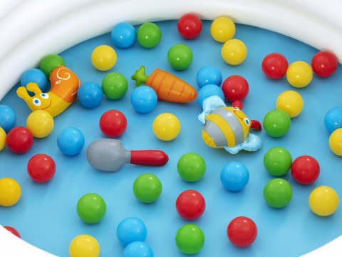 Bestway Bestway Suchy basen z kulkami KWIATOWY 102x25cm + 50 piłek i zabawki 52466