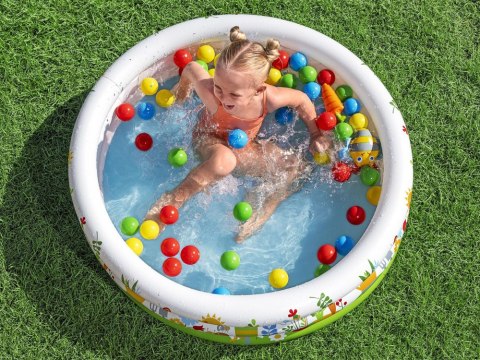 Bestway Bestway Suchy basen z kulkami KWIATOWY 102x25cm + 50 piłek i zabawki 52466