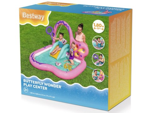 Bestway Bestway Wodny plac zabaw MOTYLEK 180x180x117cm + zjeżdżalnia i akces. 53175