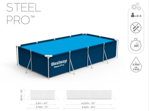 Bestway Bestway basen stelażowy 400 x 211 cm 8w1 56424