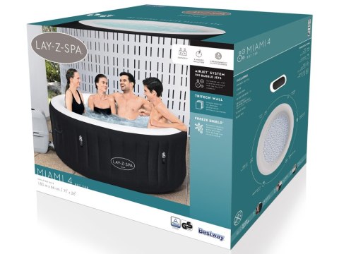 Bestway Bestway jacuzzi Lay-Z-Spa MIAMI 4os 180x66cm 60001